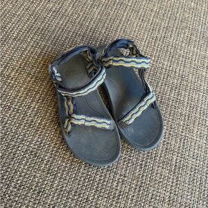 Teva Kids Navy and Yellow Striped Sandals
